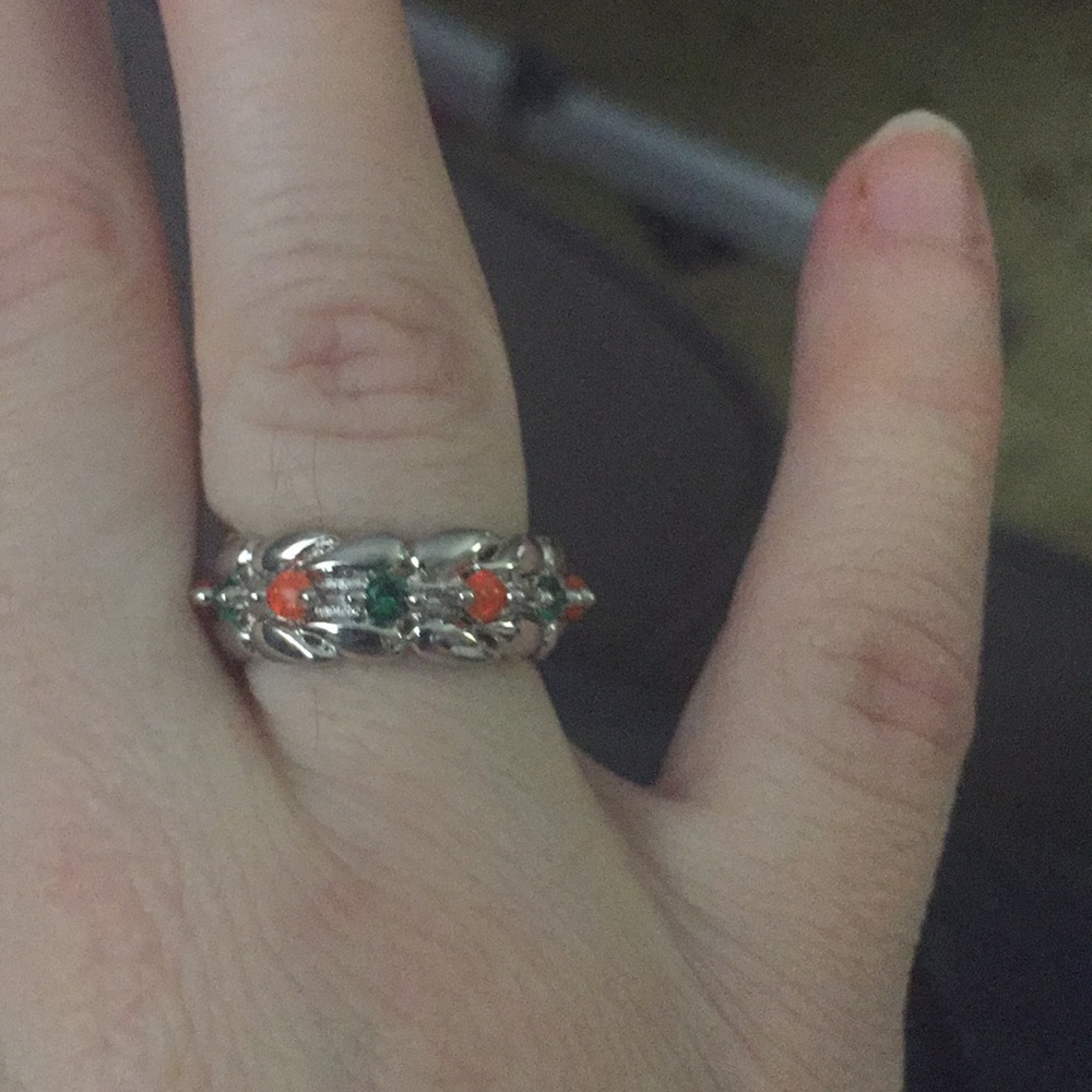 Orange and green ring